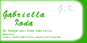 gabriella koda business card